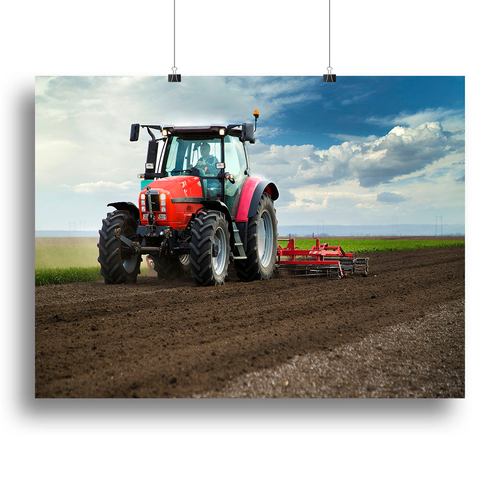 Red Tractor Canvas Print or Poster