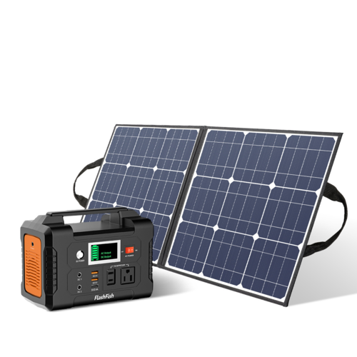 200W Portable Power Station with 50W 18V Portable Solar Panel