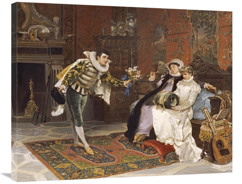 Global Gallery GCS-268283-36-142 36 in. The Suitor Art Print - Cesare 