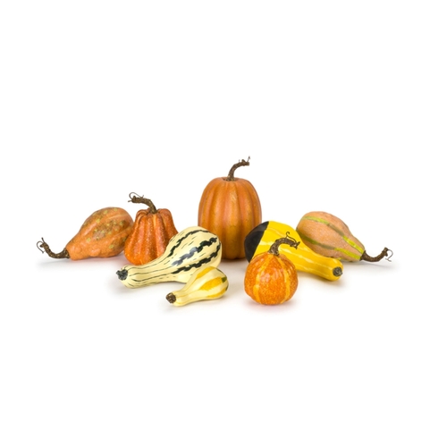 Melrose International 76238 Pumpkin/Gourd Dcor - Set of 8