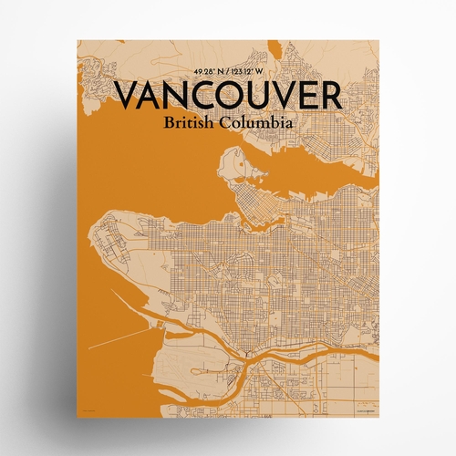 Vancouver City Map Poster