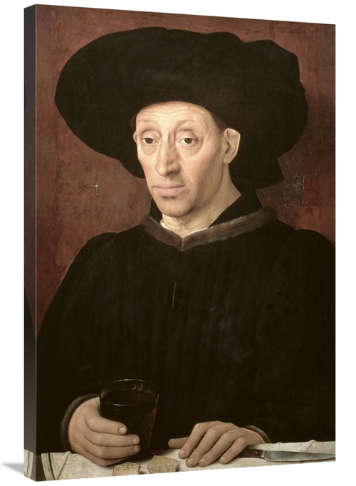 Global Gallery GCS-279461-36-142 36 in. A Man with a Glass of Wine Art