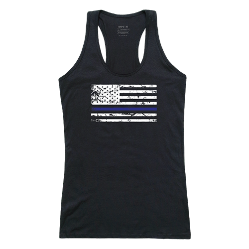 Rapid Dominance GS1-786-BLK-02 Thin Blue Line Womens Graphic Tank Top&