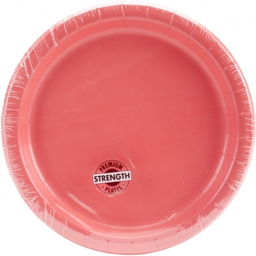 Creative Converting 436212 Dinner Plates - Coral- 9 in.