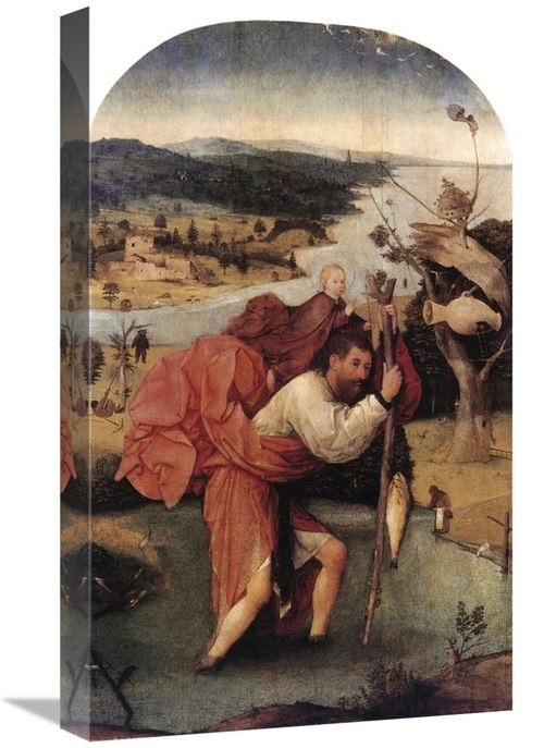 Global Gallery GCS-372606-22-142 22 in. St Christopher Carrying the Ch