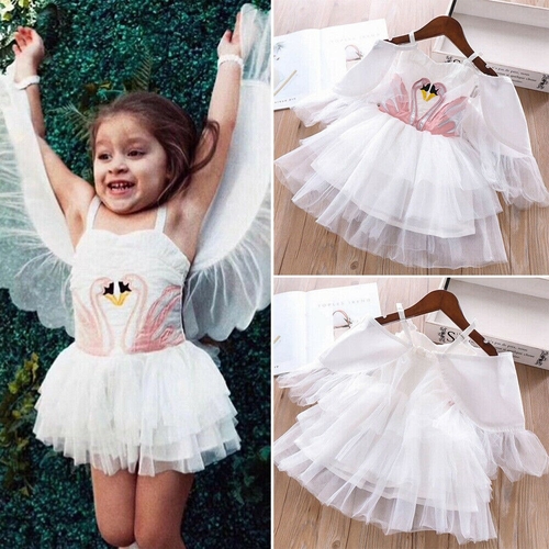 Summer Baby Kid Girl 2 8Y Fashion Dress Winged