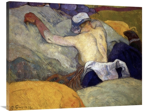 Global Gallery GCS-277669-40-142 40 in. Woman in the Hay - Femme Dans 