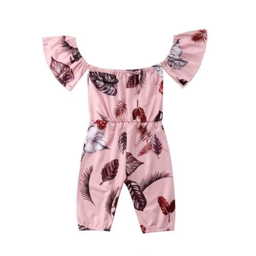 Sweet Toddler Baby Girls Off Shoulder Romper