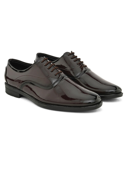 Brown Synthetic Laceup Derbies(Size10)(Colorlight gray)