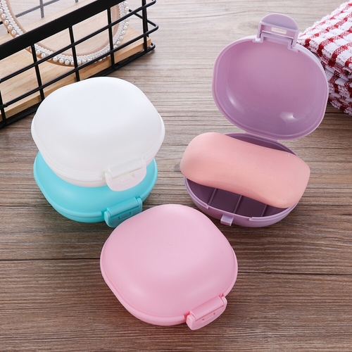 1PC Candy Color Travel Soap Storage Box Shower