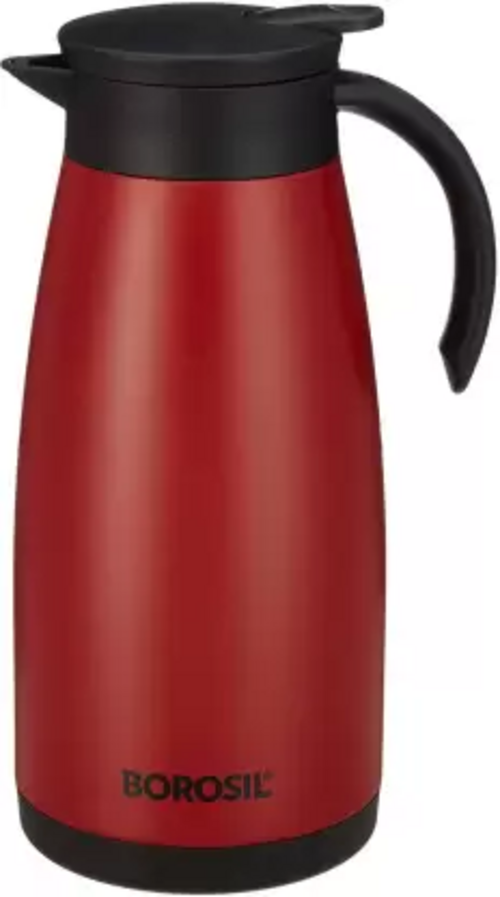 HYDRA INSULATED STEEL TEAPOT 1500 ml Flask  (Pack of 1, Red, Steel)