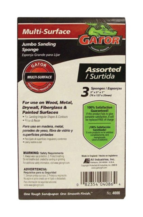 Gator Grit 4179 3 x 5 in. Assorted Sand Sponge - 