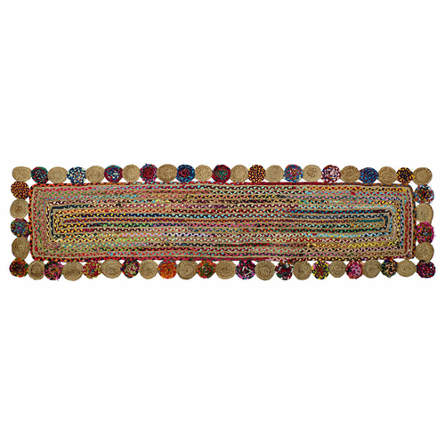 Carpet DKD Home Decor Multicolour Jute Indian Man 60 x 240 x 1 cm