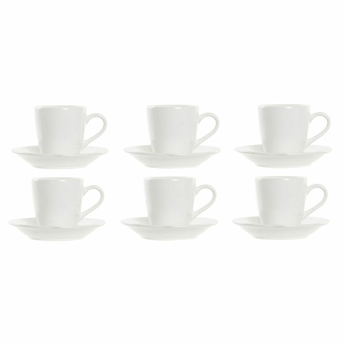 Piece Coffee Cup Set DKD Home Decor Natural Rubber wood White