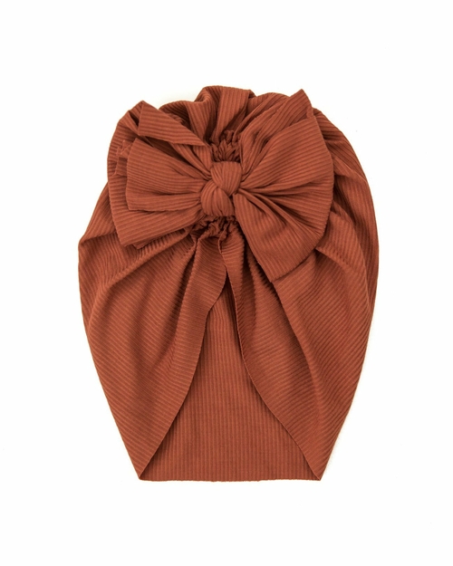 Ribbed Turban Hat ~ Rust