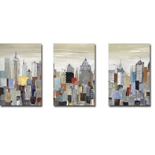 Artistic Home Gallery 1624S894CG New York Skyline I, II, & III