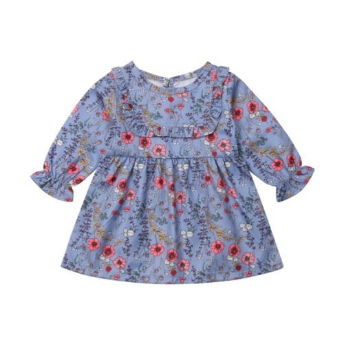 Toddler Kids Baby Girl Floral Long Sleeve Casual