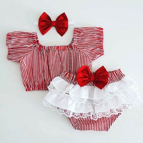 Emmababy 3PCS Newborn Infant Kid Girls Set For