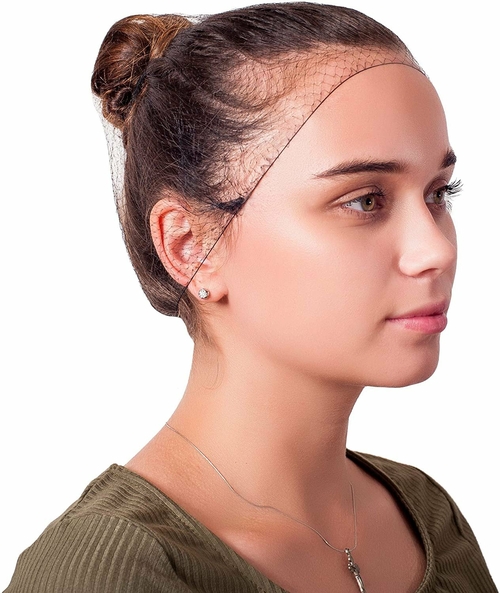 1000 Pack Black Nylon Hairnets 18” Size Disposable Black Hairnets