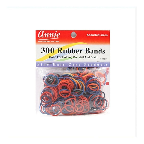 Rubber Hair Bands Annie Multicolour (300 pcs)