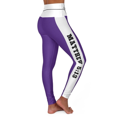 High Waisted Yoga Leggings - Dark Purple Salt of the Earth Matthew