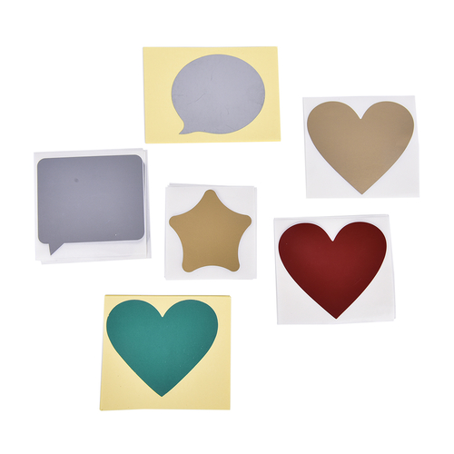 5pcs Romatic Valentine's Day postcards DIY coating