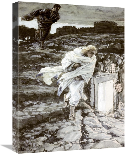 Global Gallery GCS-280457-22-142 22 in. Peter & John Run to the Sepulc