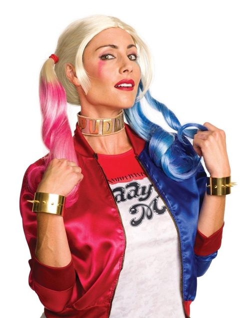 Rubies Costumes 247309 Harley Quinn Adult Choker & Bracelets - Gold
