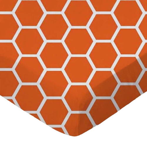 SheetWorld Fitted Bassinet Sheet - 100% Cotton Woven - Burnt Orange