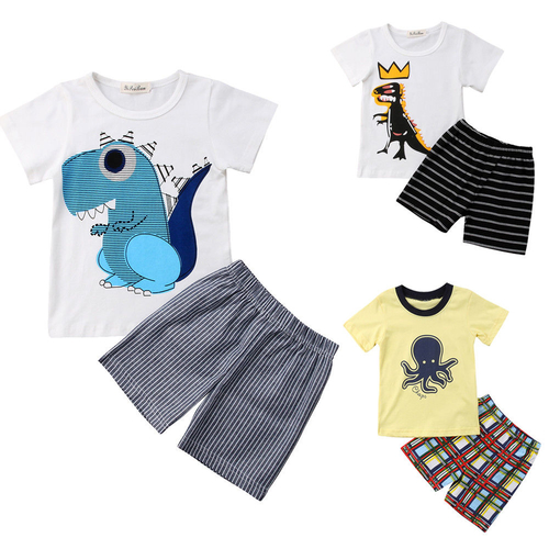 Multi style Baby Kids Boys Summer Clothing Set