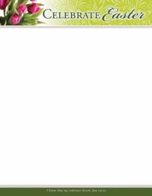 Warner Press 19514X Letterhead-Celebrate Easter - Job 19-5, Pack o