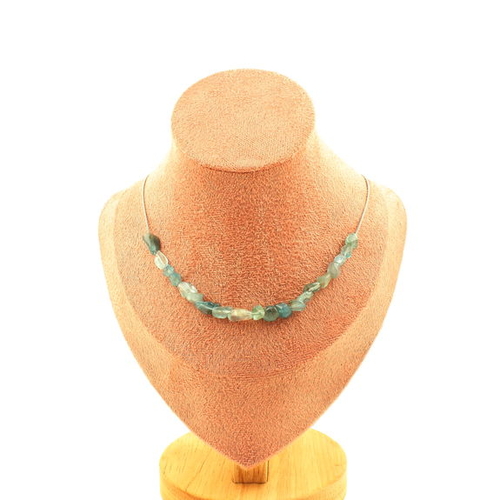 Apatite from Brazil 20 beads necklace.