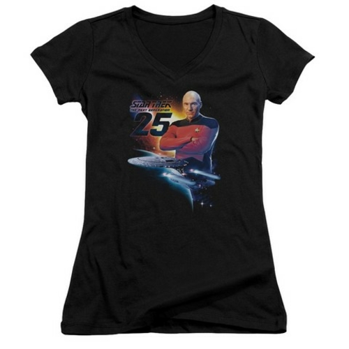 Trevco Star Trek-Tng 25 - Junior Tee - Black, 2X