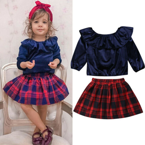2 7Y Fashion Kids Baby Girl Outfits Clothes Sets