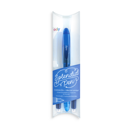 Ooly 132-070 Splendid Fountain 1 Pen & 3 Refills, Blue