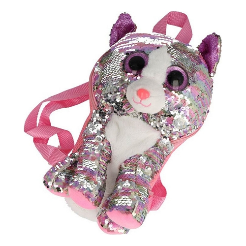 Rucksack Inca Mochila Lentejuelas Sequins Cat