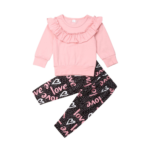 Autumn Kids Baby Girls Cotton Clothes Sets