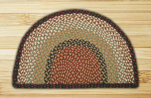 Earth Rugs 32-LG019 Burgundy-Mustard Rug Slice