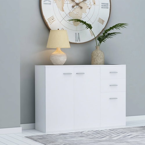 Sideboard White 41.3"x11.8"x29.5" Chipboard