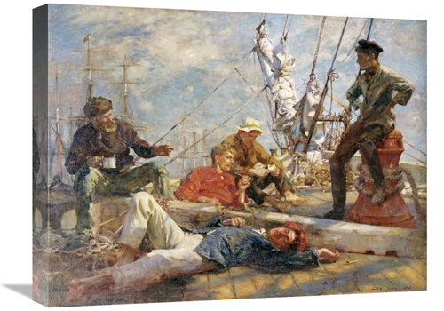 Global Gallery GCS-267431-22-142 22 in. The Midday Rest Art Print - He