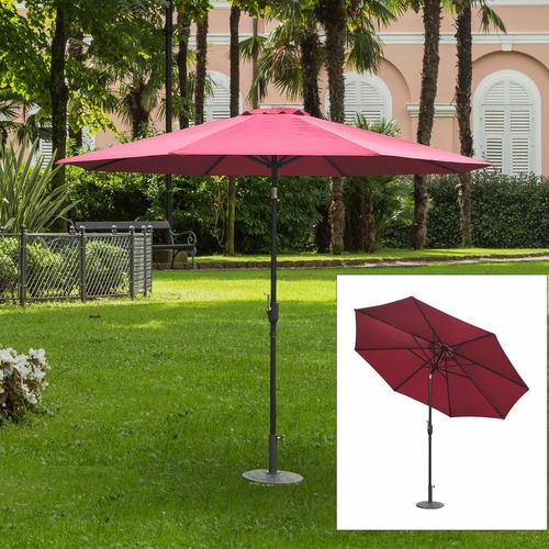 Outsunny Sun Umbrella Parasol Shade Shelter Outdoor Garden Steel