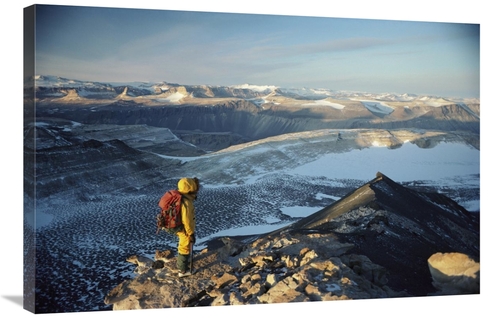 Global Gallery GCS-453451-2436-142 24 x 36 in. Man Standing on A Rock 