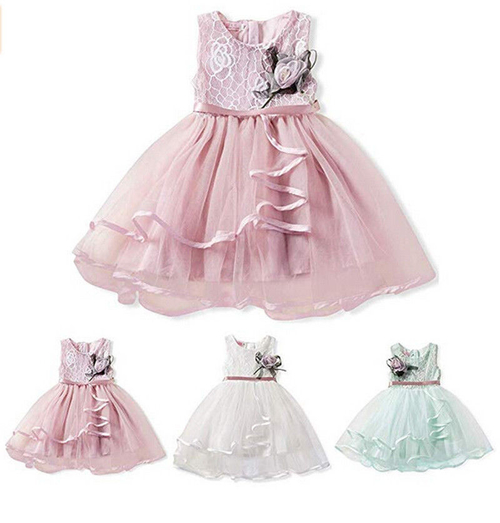 Stylish Toddler Baby Girl Flower Sleeveless Dress