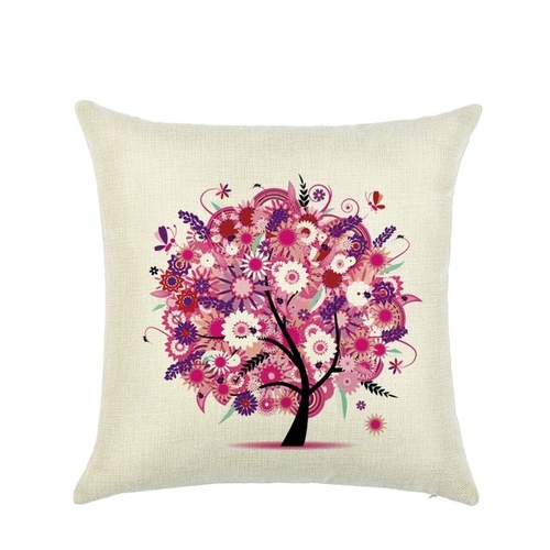 Main 45x45cm Season Life Tree Cotton Linen Colorful image