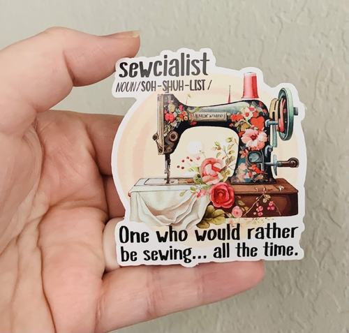 Sewcialist- Sewing Stickers/Magnet