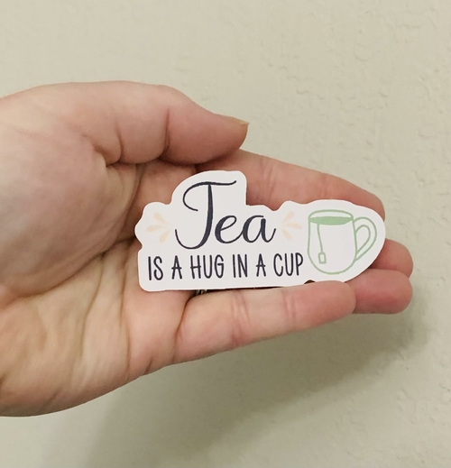 Hug in a Cup Sticker/Magnet