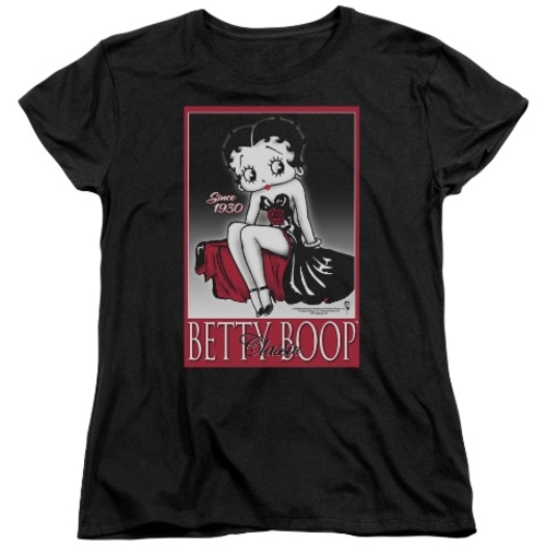 Trevco Boop-Classic - Short Sleeve Womens Tee - Black, Extra Large