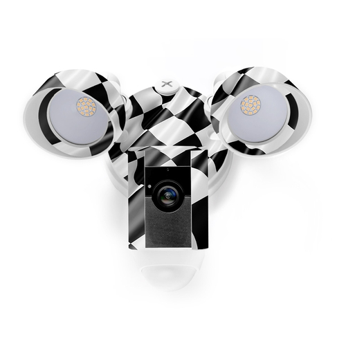 MightySkins RIFLCA-Race Flag Skin for Ring Floodlight Cam - Race Flag