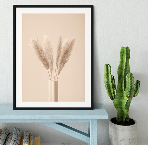 Pampas Grass Beige 11 Framed Print