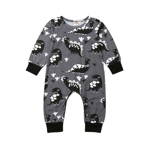 0 24M Baby Long Sleeve Dinosaur Romper Newborn